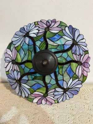 Paralume Artigianale Stile Tiffany – Motivo a Margherite e Fiori di Campo