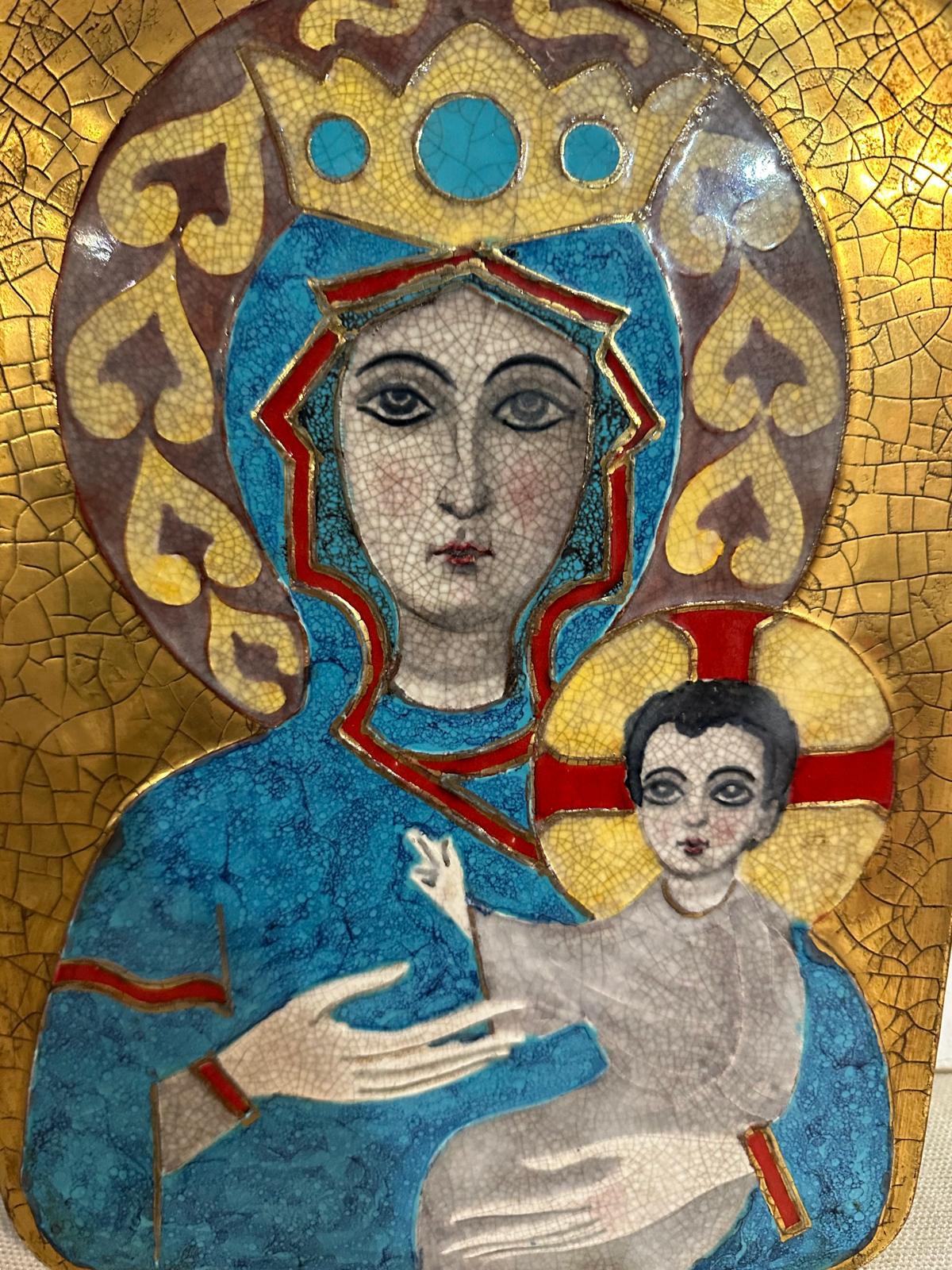 Icona Sacra "Madonna con Bambino" – Stile Bizantino su Fondo Oro - immagine 6